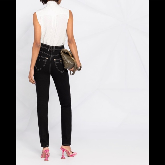 Balmain high rise skinny jeans